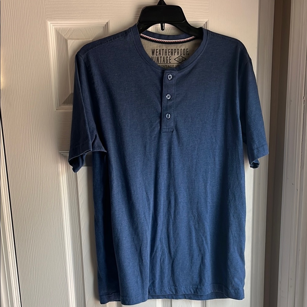 Weatherproof Blue Short Sleeve Tee Casual Fit